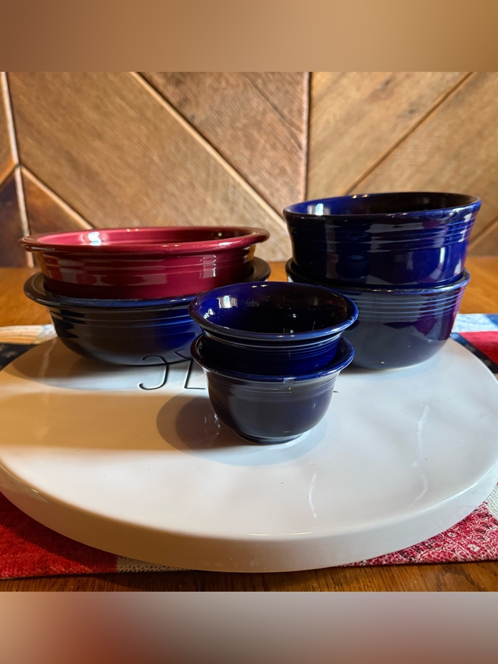 Fiestaware Prep Bowls in Cobalt and Berry - Picture 2 of 8